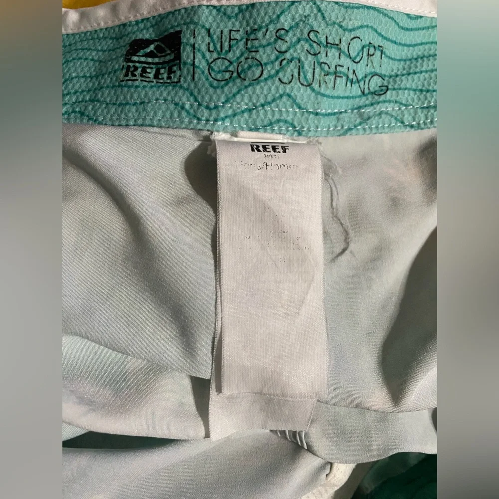 Reef Men's Palm Tree Printed Surfing Boardshorts/Swim Trunks Size Medium